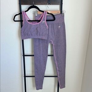 Gymshark Purple and Pink Leggings Set